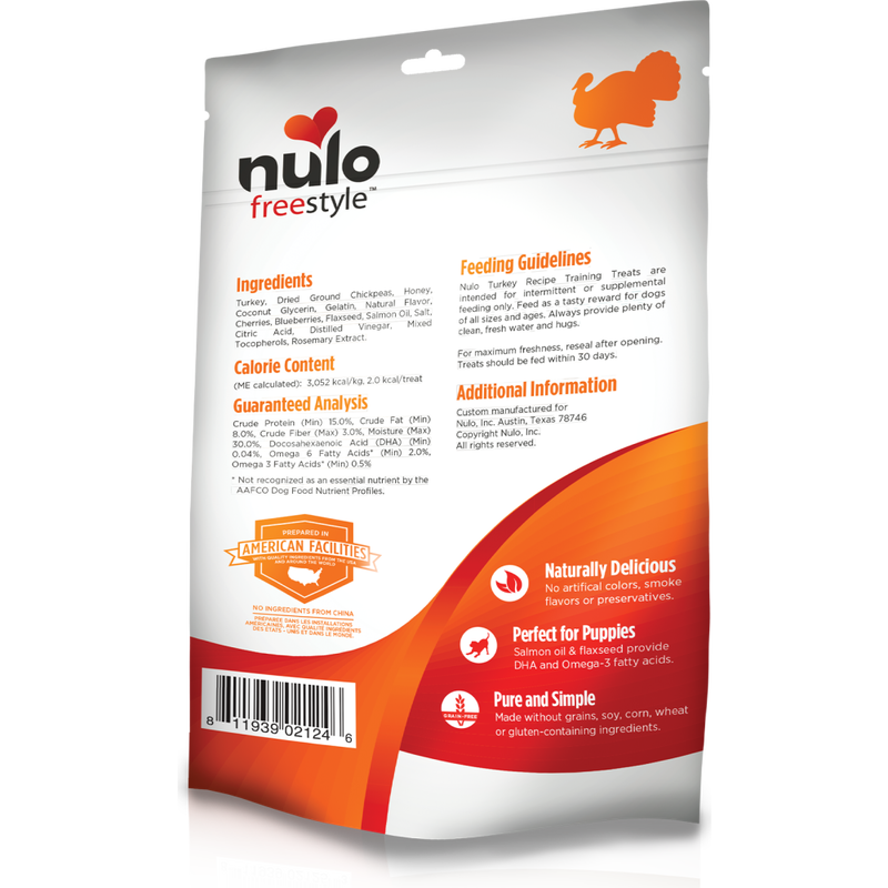 Mud Bay Buy Nulo Freestyle Grain Free Dog Training Treats Turkey 4 oz for USD 6.99 MudBay
