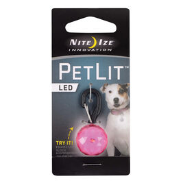 Nite Ize PetLit LED Dog Collar Light, Pink Jewel