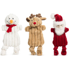 HuggleHounds Holiday HuggleFlatties Dog Toy, Small, Assorted