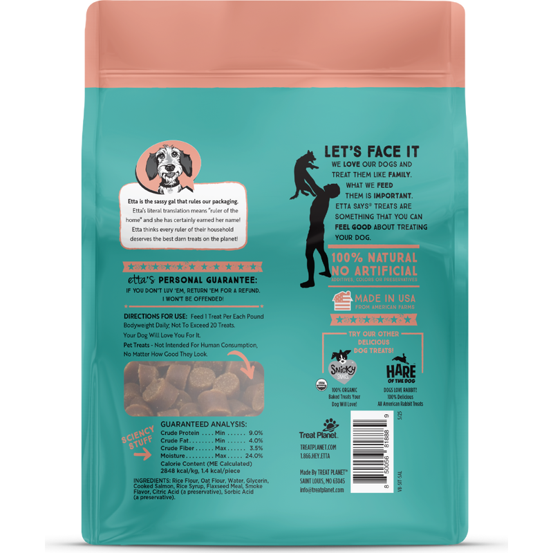 Etta Says! Sit! Dog Training Treats, Salmon, 16-oz image number null