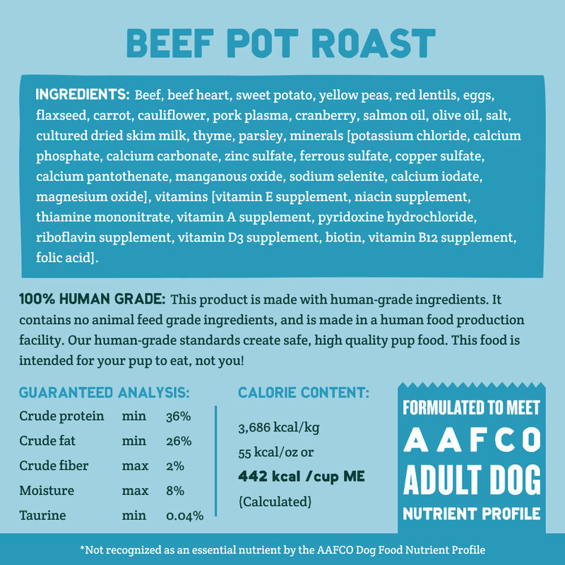 A Pup Above Whole Food Cubies Dehydrated Dog Food, Beef Pot Roast image number null