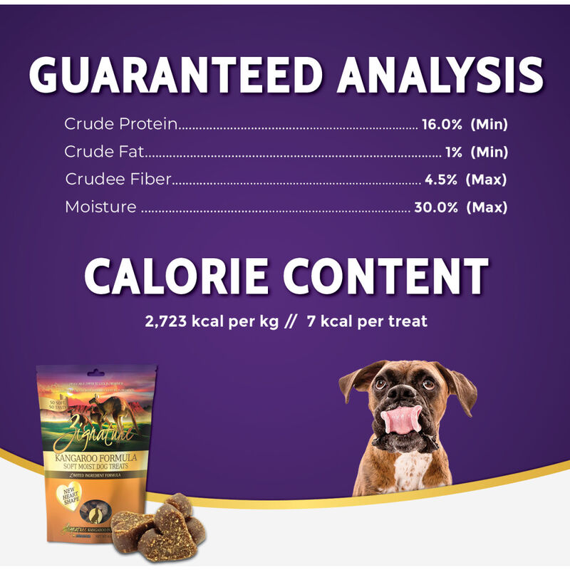 Zignature Soft Moist Dog Treats, Kangaroo, 4-oz image number null