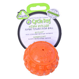 Cycle Dog Ecolast High Roller Ball Dog Toy, Orange