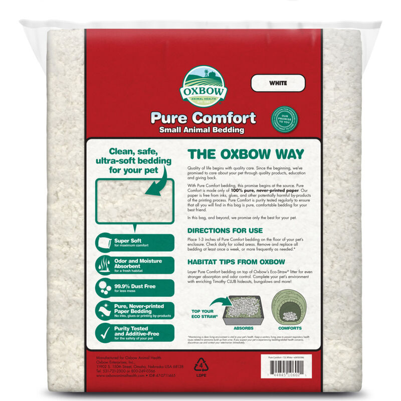 Oxbow Pure Comfort Small Animal Bedding, White, 72-L image number null