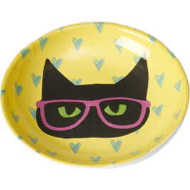 Petrageous Designs Smart Kitty Saucer, 5-in