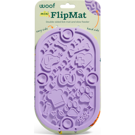 Woof Dog Feeding Mat, Flipmat, Mini, Lavender
