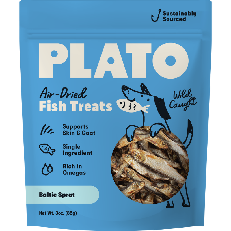 Plato Wild Caught Fish Dog Treats, Baltic Sprat, 3-oz image number null