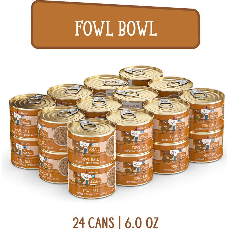 Cats in the Kitchen Originals Canned Cat Food, Fowl Ball, Chicken & Turkey, 6-oz image number null