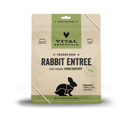 Vital Essentials Raw Frozen Cat Food, Rabbit, Mini Patties