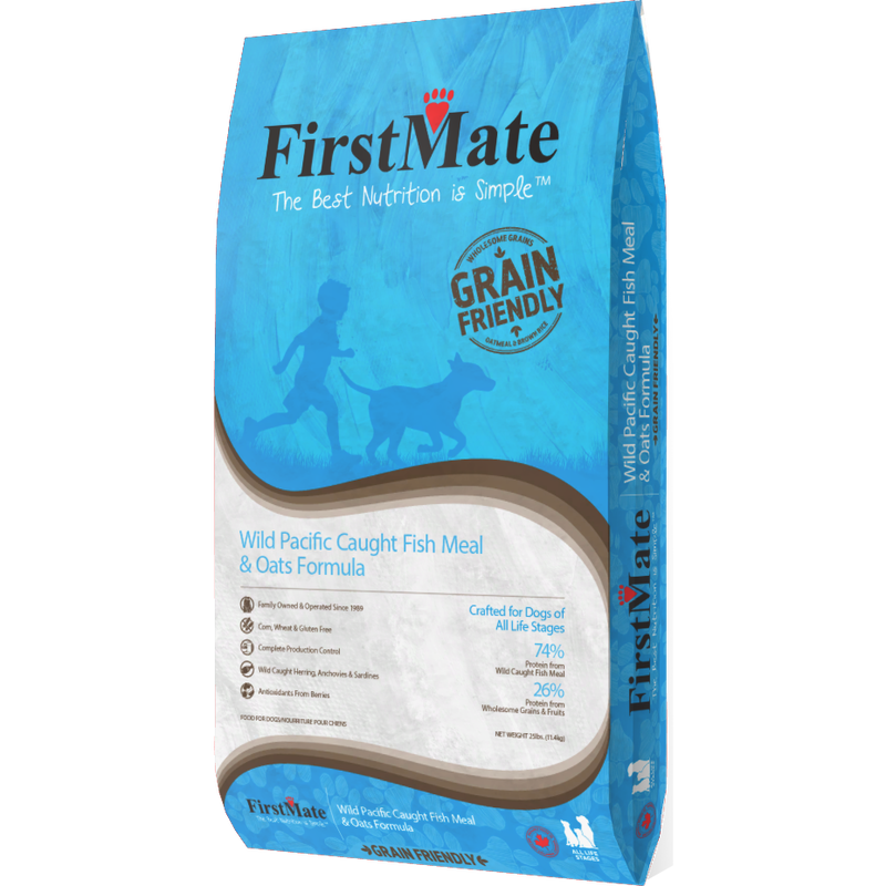 Mud Bay Buy FirstMate Grain Friendly Dry Dog Food Fish Oats 25 lb for USD 52.99 MudBay