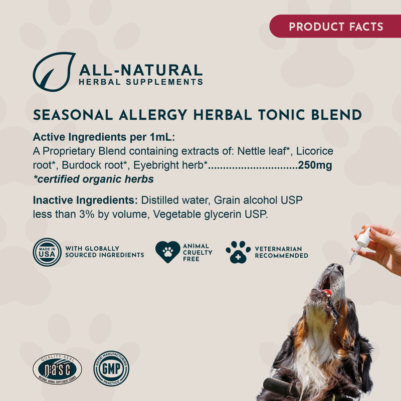 Animal Essentials Seasonal Allergy Herbal Dog & Cat Supplement, 1-oz image number null