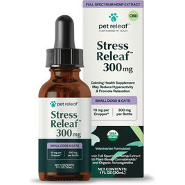 Pet Releaf Hemp Oil Stress Releaf Dog Supplement, 300 mg, 1-oz