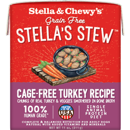 Stella & Chewy's Stella's Stew Wet Dog Food, Cage-Free Turkey