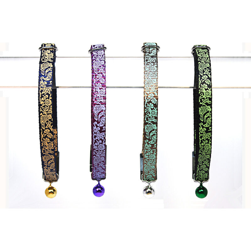 Goli Design Flora & Fauna Reflective Cat Collar, Purple image number null