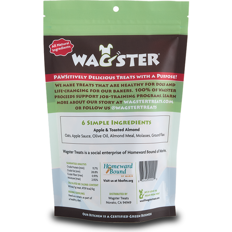 Wagster Apple & Toasted Almond Dog Treats, 6-oz image number null