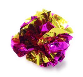 Boca Pet Crinkle Mylar Ball Cat Toy, Assorted Colors, Small