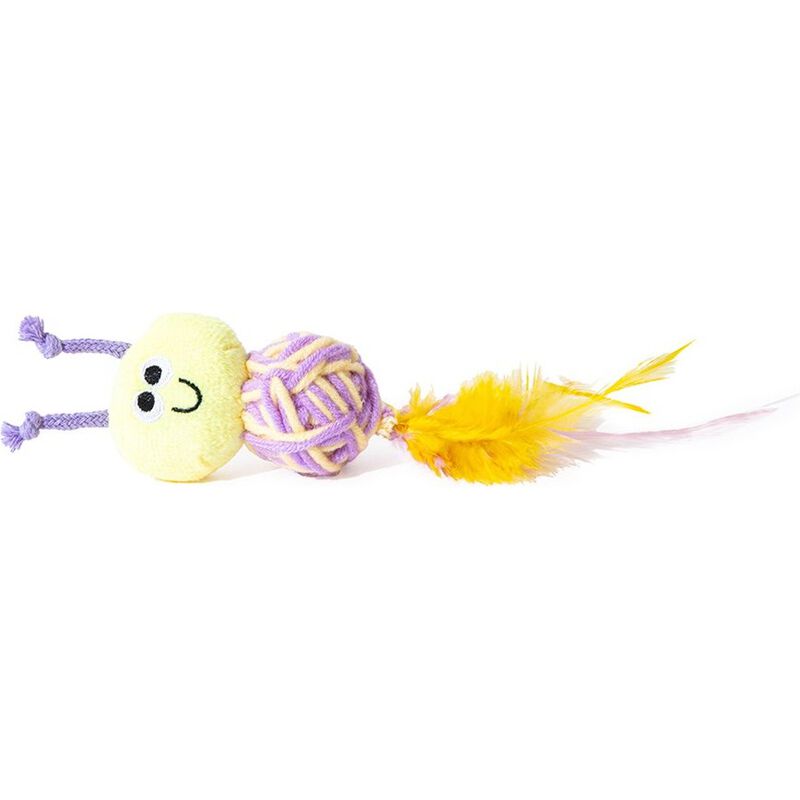 Great & Small Little&Lively Cat Toy, Busy Little Bee with Feather & Ball image number null