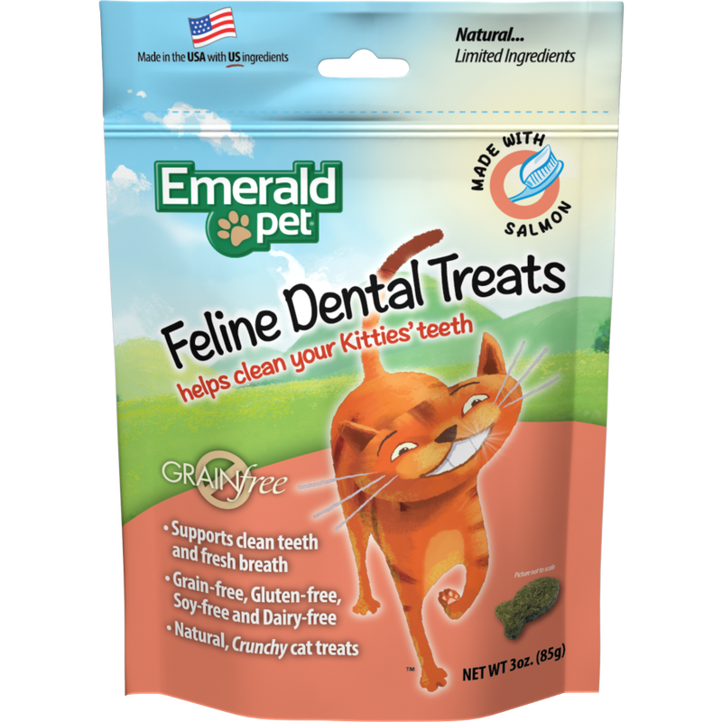 Emerald Pet Dental Cat Treats, Salmon image number null