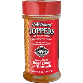 Northwest Naturals FUNctional Freeze-Dried Raw Pet Food Topper, Beef Liver & Turmeric, 4.5-oz