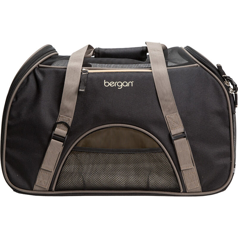 Bergan Comfort Pet Carrier, Black & Grey, 16" x 8" x 11" image number null