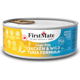 FirstMate 50/50 Grain-Free Canned Cat Food, Chicken & Tuna