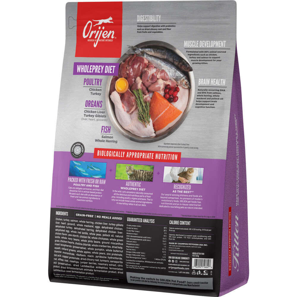 Orijen Kitten Dry Cat Food 4 Lbs
