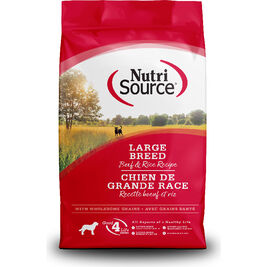 NutriSource Grain Inclusive Dry Dog Food, Large Breed, Beef & Rice