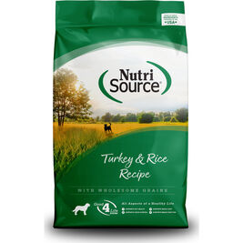 NutriSource Grain Inclusive Dry Dog Food, Turkey & Rice