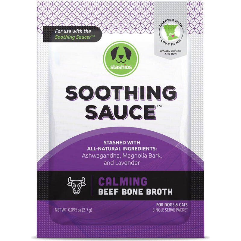 Stashios Soothing Sauce Dog Treat, Calming, Beef Bone Broth, 2.7-g image number null