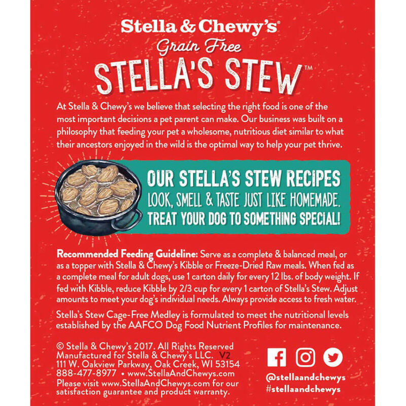 Stella & Chewy's Stella's Stew Wet Dog Food, Cage-Free Medley, 11-oz image number null