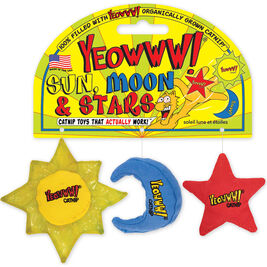Ducky World Yeowww! Catnip Cat Toy, Sun Moon & Stars