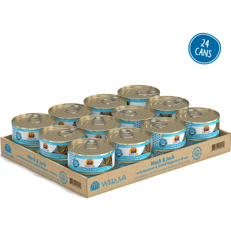 Weruva Classic Canned Cat Food, Mack and Jack, Mackerel & Grilled Skipjack, 5.5-oz image number null