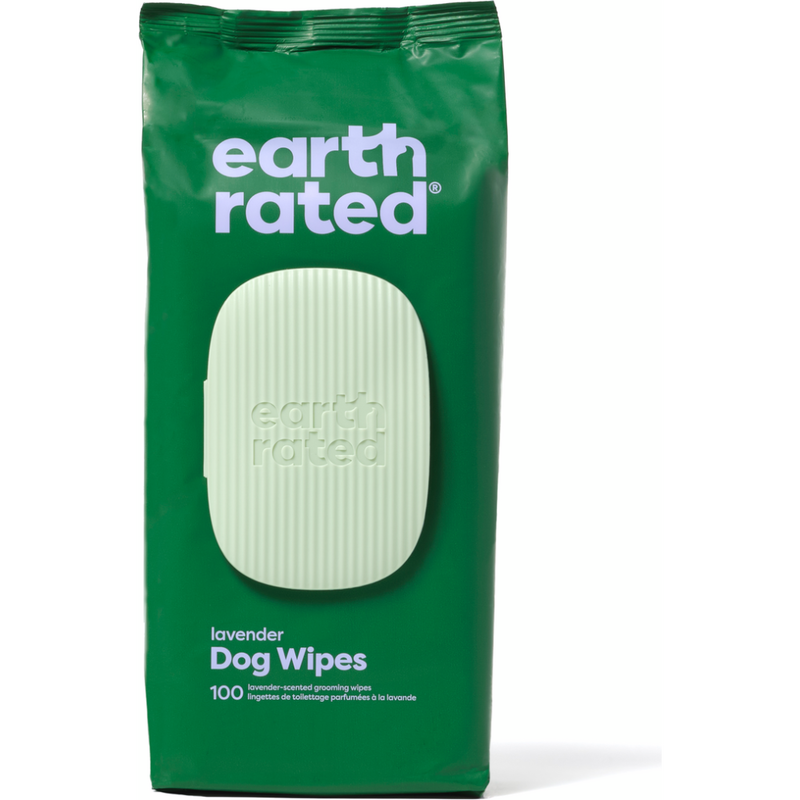 Earth Rated Compostable Pet Grooming Wipes, Lavender, 100-count image number null