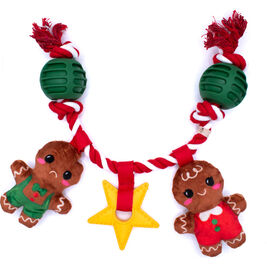 Great & Small Holiday Dog Toy, Santa and Friends, Gingerbread Garland
