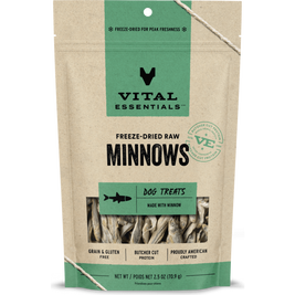 Vital Essentials Raw Freeze-Dried Dog Treats, Minnows, 2.5-oz