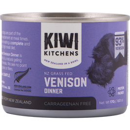 Kiwi Kitchens Canned Dog Food, Venison, 6-oz