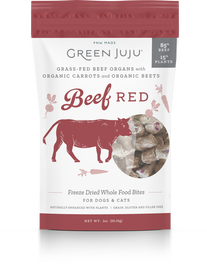 Green Juju Beef Red Freeze-Dried Dog & Cat Treats, 3-oz