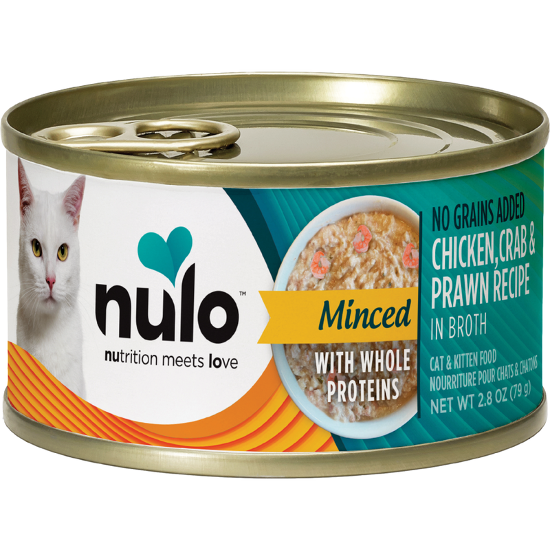 Nulo Grain-Free Canned Cat Food, Minced, Chicken Crab & Prawn, 2.8-oz image number null