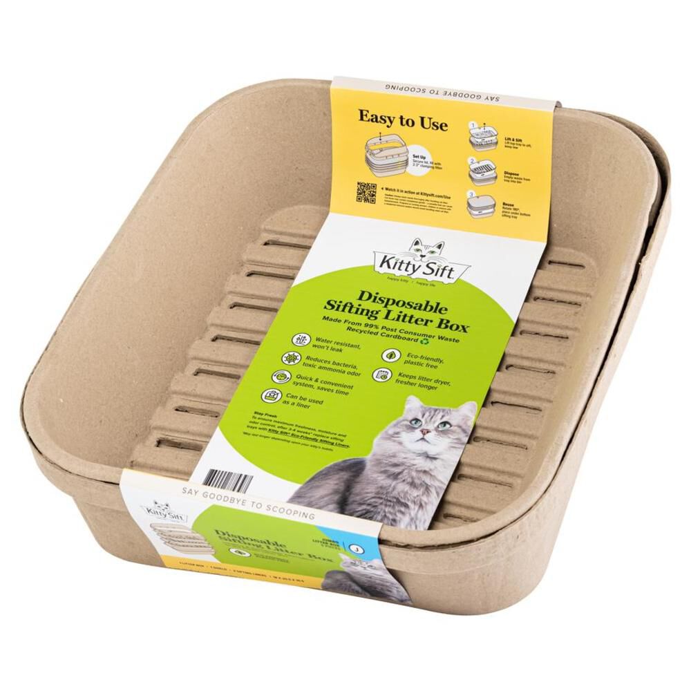 Mud Bay Buy Worldwise Kitty Sift Disposable Sifting Cat Litter Box Jumbo for USD 23.99 MudBay