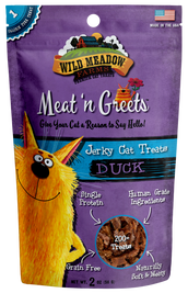 Wild Meadow Farms Meat n' Greets Jerky Cat Treats, Duck, 2-oz
