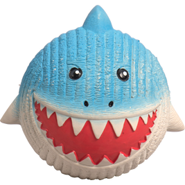 HuggleHounds Ruff-Tex Ball Dog Toy, Finn Shark, Large