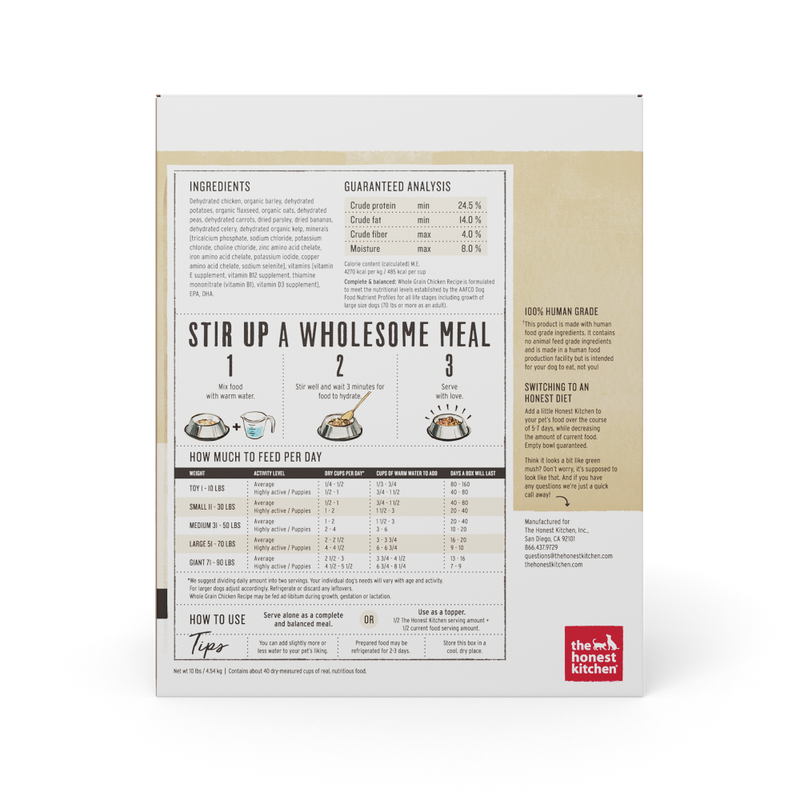 The honest kitchen human store grade dehydrated limited ingredient