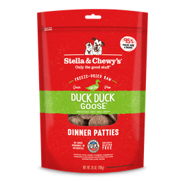 Stella & Chewy's Dinner Patties Raw Freeze-Dried Dog Food, Duck Duck Goose