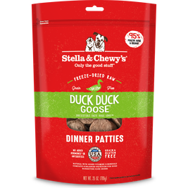 Stella & Chewy's Dinner Patties Raw Freeze-Dried Dog Food, Duck Duck Goose