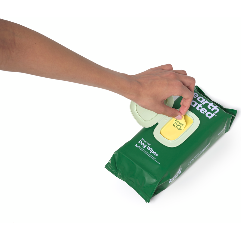 Earth Rated Compostable Pet Grooming Wipes, Lavender, 100-count image number null