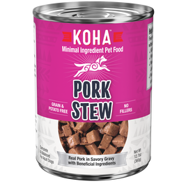Koha Minimal Ingredient Stew Canned Dog Food, Pork