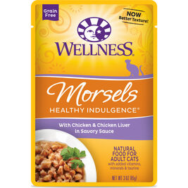 Wellness Healthy Indulgence Morsels Wet Cat Food, Chicken & Chicken Liver