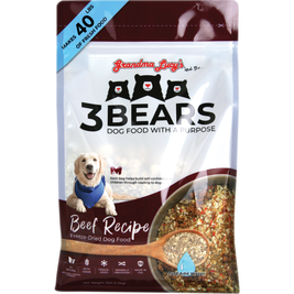 Grandma Lucy 3 Bears Freeze-Dried Dog Food, Beef