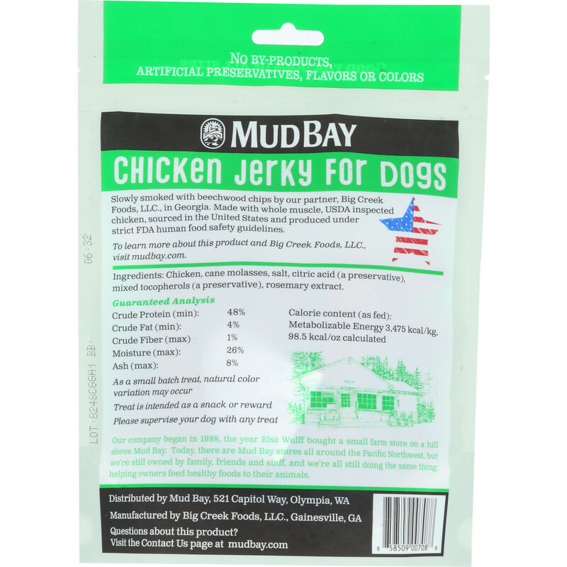 Mud Bay Jerky Dog Treats, Chicken, 5-oz image number null