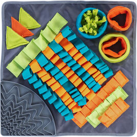 Messy Mutts Square Forage Mat with Lick Mat, 16-in x 16-in